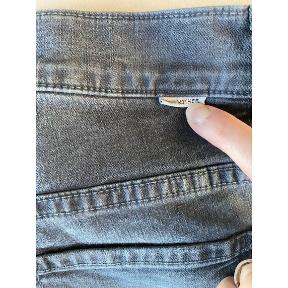 Mother Jeans Size 24 The Insider Crop Step Fray Raw Hem Purposely Faded Grunge - Picture 12 of 13
